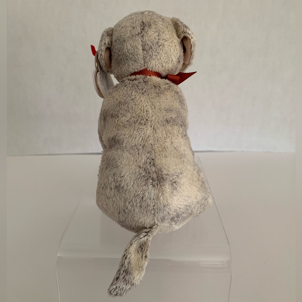Vintage NWT Beanie Baby Ty Tricks Dog 2000 Retired Cream Gray Friend Puppy - Picture 5 of 16